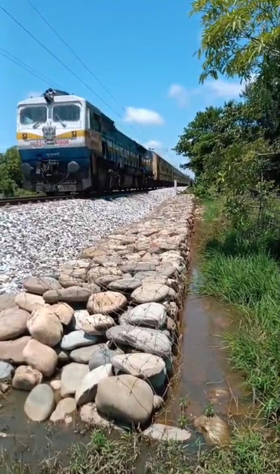 NFR restores partial train services in Simaluguri after seventeen days. (Photo Courtesy: NFR)